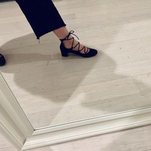 Urban Outfitters, black tie heels.